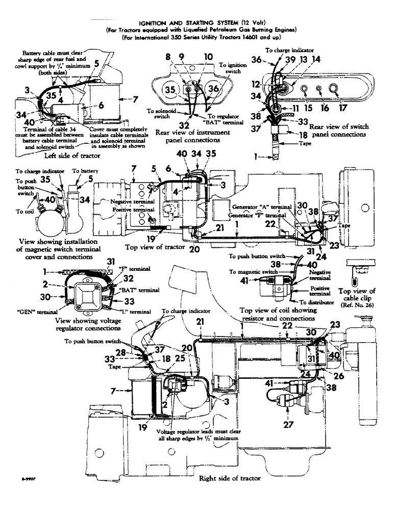 Схема запчастей Case IH 300 - (130) - ELECTRICAL SYSTEM, CARBURETED ENGINE, IGNITION & STARTING SYSTEM, 12 VOLT (06) - ELECTRICAL SYSTEMS