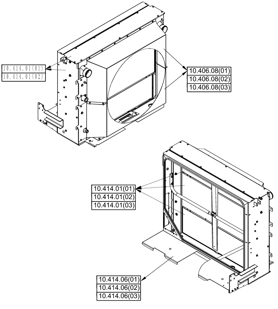 Схема запчастей Case IH 8010 - (00.000.10[04C]) - PICTORIAL INDEX - COOLER BOX (00) - GENERAL & PICTORIAL INDEX