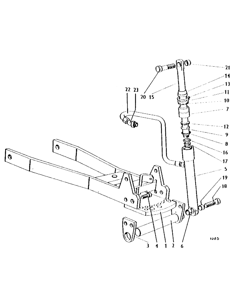 Схема запчастей Case IH 1200 - (054) - SINGLE SUPPORT RAM, U1190, OPTIONAL EQUIPMENT (07) - HYDRAULIC SYSTEM