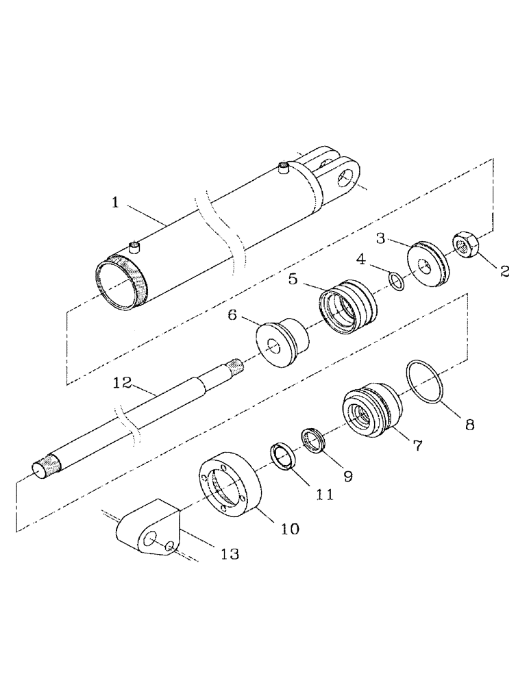 Схема запчастей Case IH 7700 - (B02-01) - HYDRAULIC CYLINDER, TOPPER Hydraulic Components & Circuits