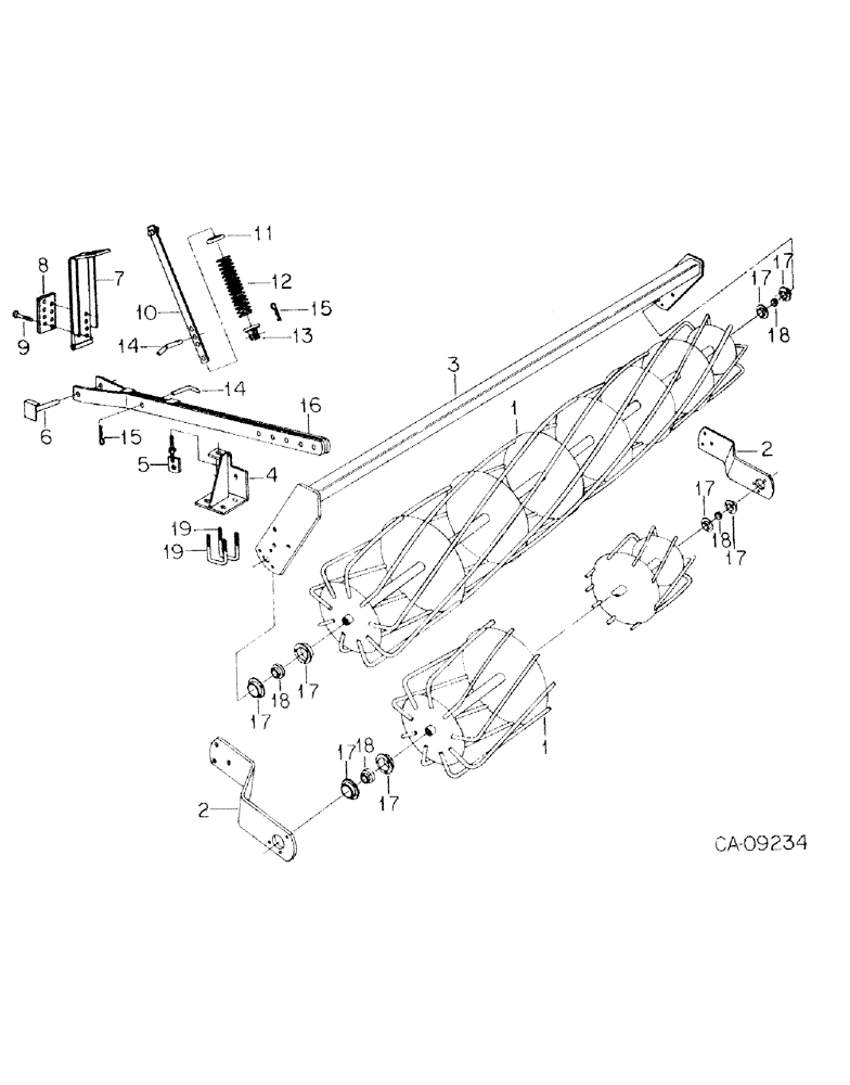 Схема запчастей Case IH 568 - (B-23) - ROLLING BASKET MULCHER 