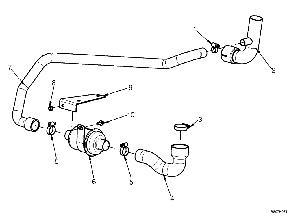 Схема запчастей Case IH SV185 - (10.254.02) - EXHAUST SYSTEM - ASPIRATOR (10) - ENGINE