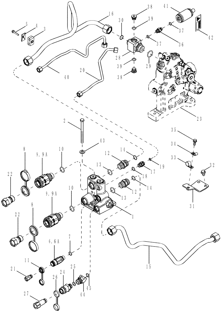 Схема запчастей Case IH MX285 - (08-15) - HYDRAULIC SYSTEM - POWER BEYOND (08) - HYDRAULICS