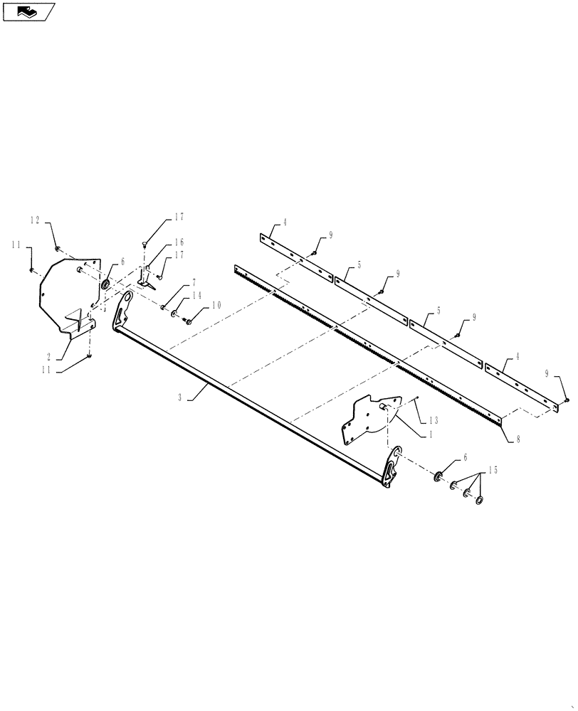 Схема запчастей Case IH RB565 - (68.170.AA[04]) - NET WRAP KNIFE (68) - TYING/WRAPPING