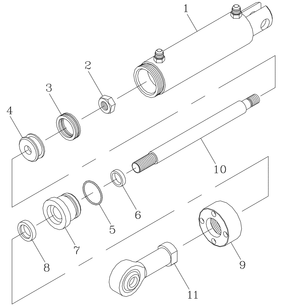 Схема запчастей Case IH 7700 - (B02[03]) - HYDRAULIC CYLINDER {Sidetrim Knives} Hydraulic Components & Circuits