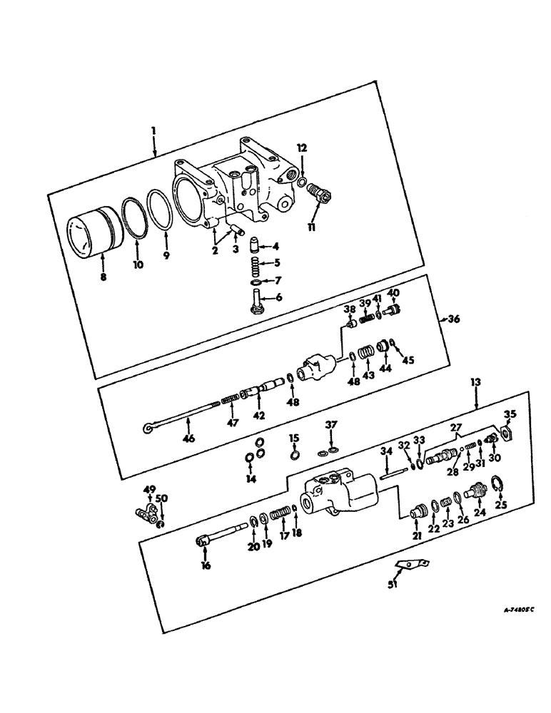 Схема запчастей Case IH 786 - (10-32) - HYDRAULIC, DRAFT CONTROL CYLINDER AND VALVE (07) - HYDRAULICS