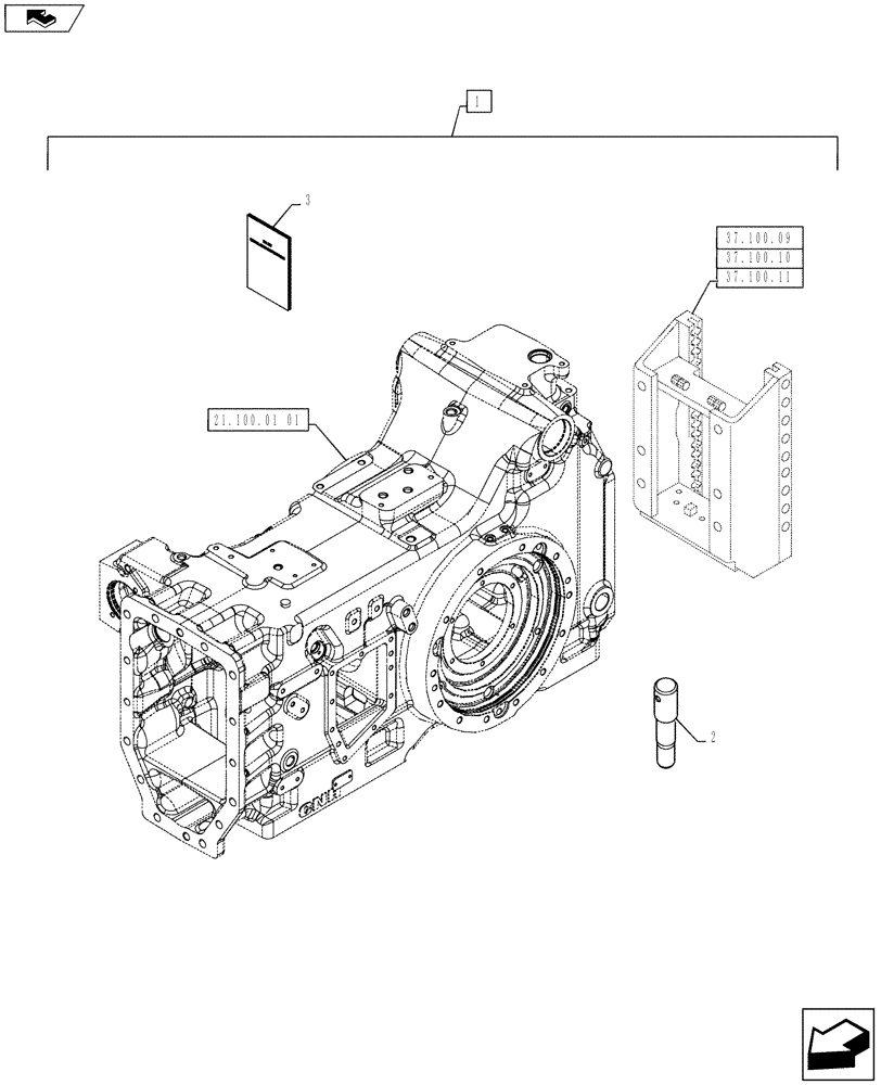 Схема запчастей Case IH PUMA 130 - (88.037.04) - DIA KIT, GERMAN TOW HOOK AUTO COUPLING PIN 32MM (88) - ACCESSORIES