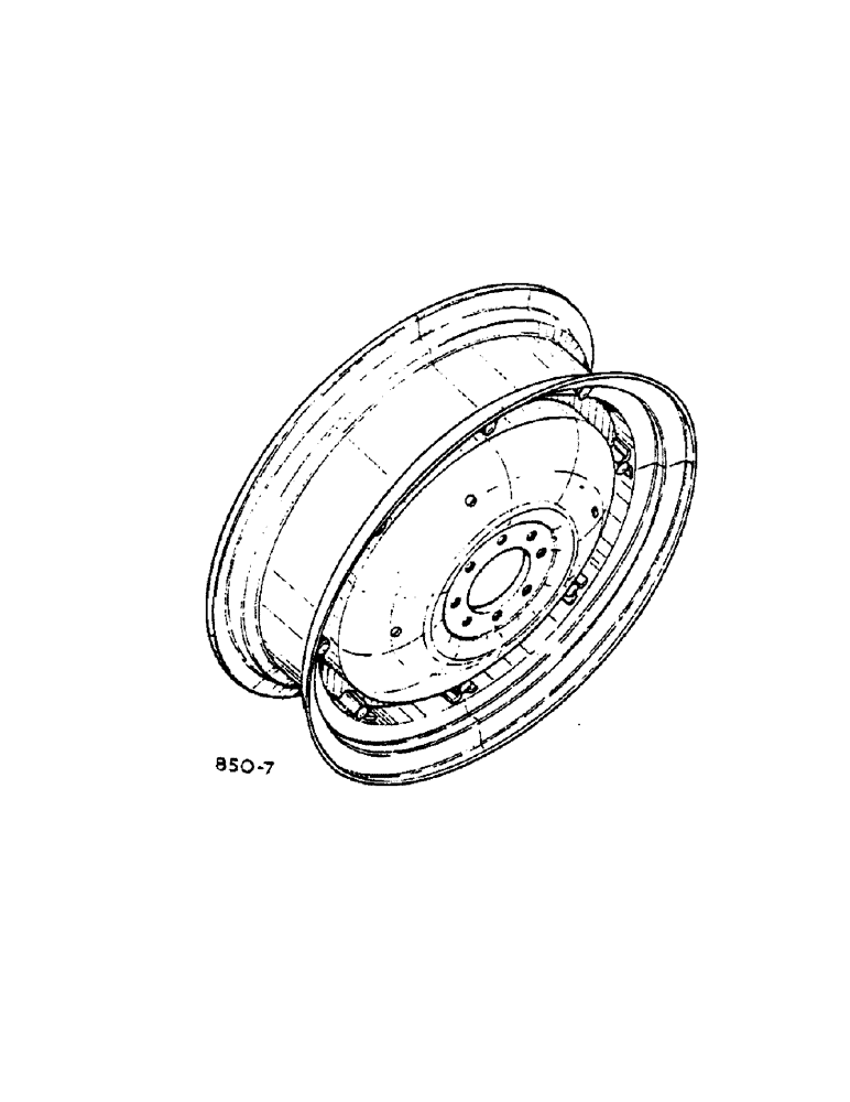 Схема запчастей Case IH HYDRO 84 - (15-02[A]) - WHEELS AND TRACTION, REAR WHEEL, 6 BOLT WHEEL TO RIM MOUNTING Wheels & Traction