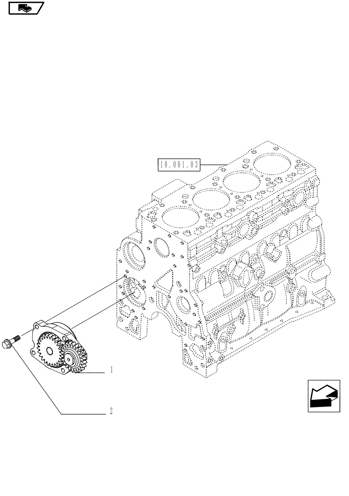 Схема запчастей Case IH P70 - (10.304.01) - OIL PUMP (10) - ENGINE