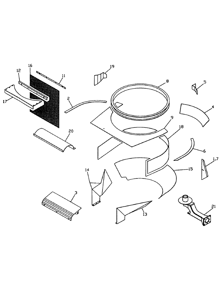 Схема запчастей Case IH 7700 - (A03-20) - HORIZONTAL PRIMARY EXTRACTOR, FLORIDA OPTION Mainframe & Functioning Components