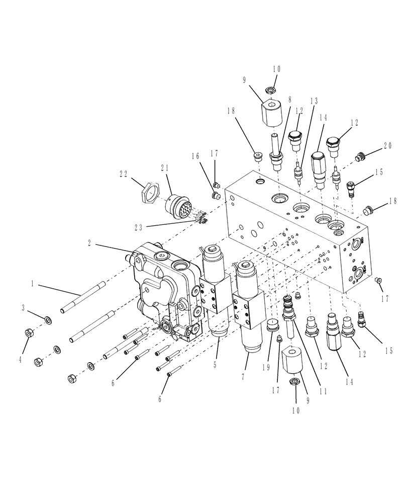 Схема запчастей Case IH AFX8010 - (A.10.A.18[3A]) - VALVE, FEEDER STACK W/ LATERAL TILT A - Distribution Systems