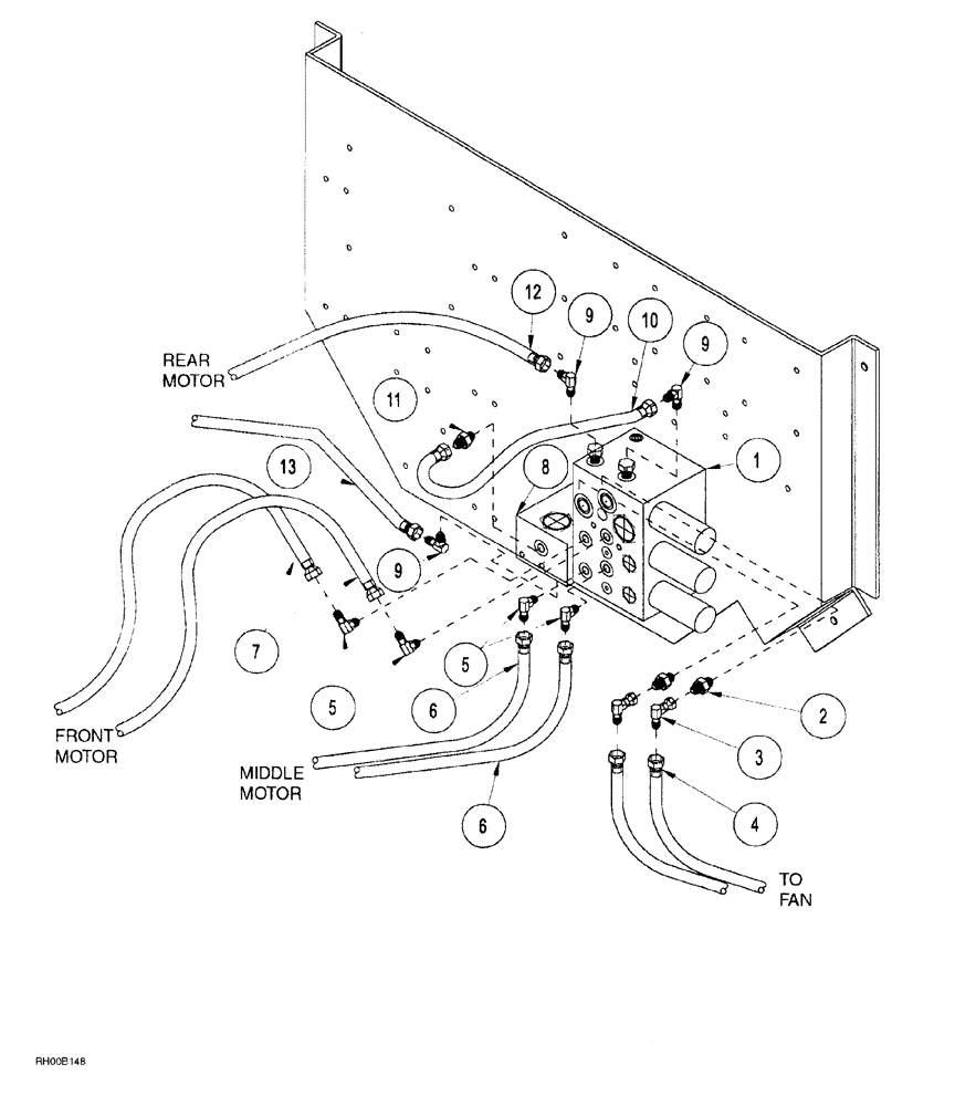 Схема запчастей Case IH AFS - (02-16) - HYDRAULIC FITTINGS (35) - HYDRAULIC SYSTEMS