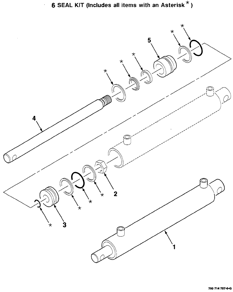 Схема запчастей Case IH RS561 - (08-036) - HYDR. CYL. ASSY. (UPPER BALE TENSION) (2 INCH BORE X 12 INCH STROKE) (S.N. CFH0156400 AND LATER) (07) - HYDRAULICS