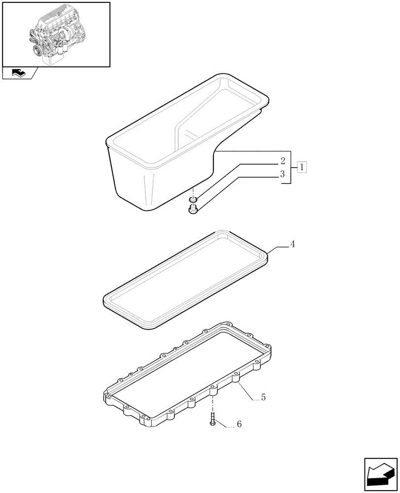 Схема запчастей Case IH F3AE0684P E909 - (0.04.2) - OIL SUMP & RELATED PARTS (504045968) 