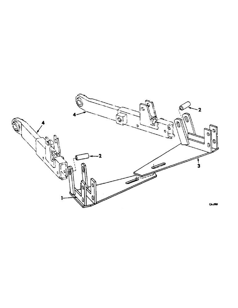 Схема запчастей Case IH 2806 - (K-15) - DRAWBARS AND HITCHES, THREE POINT HITCH STABILIZER Drawbars & Hitches