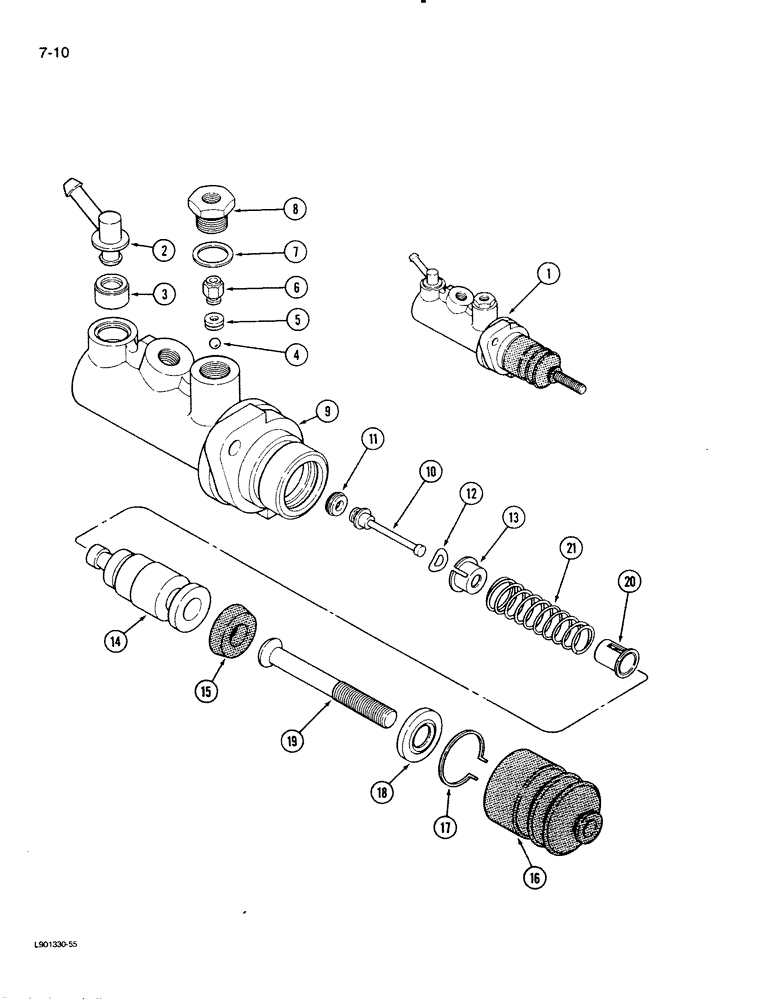 Схема запчастей Case IH 1620 - (7-10) - MASTER BRAKE CYLINDER (5.1) - BRAKES