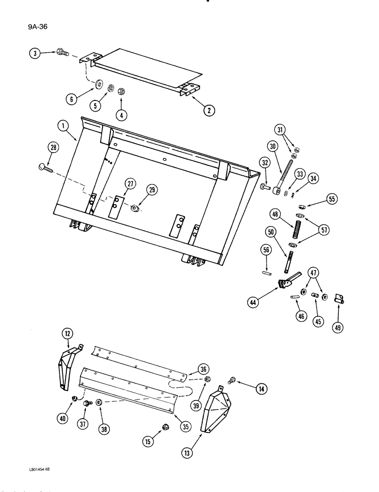 Схема запчастей Case IH 1620 - (9A-36) - FEEDER ADAPTER AND DEFLECTOR (13) - FEEDER