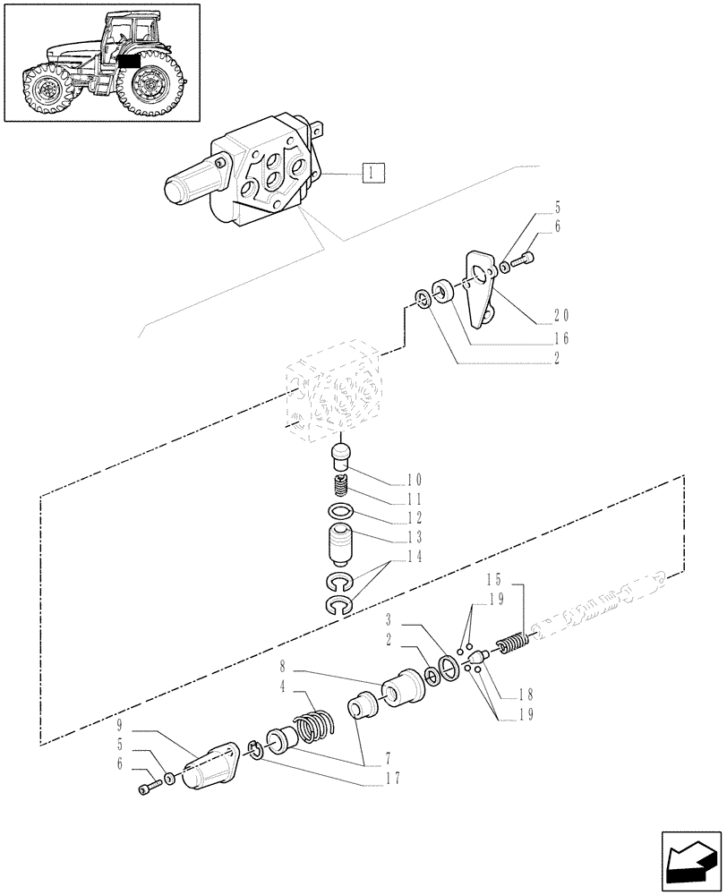 Схема запчастей Case IH JX1100U - (1.82.7/17C) - (VAR.239) 1CONTROL VALVE + 1W/FLOAT + 1W/FLOAT AND KICKOUT - PARTS - C5631 (07) - HYDRAULIC SYSTEM