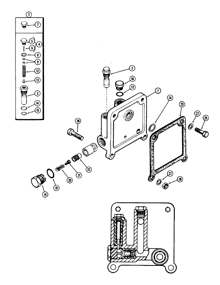 Схема запчастей Case IH 930-SERIES - (147C) - PILOT RELIEF VALVE, USED W/ HITCH & W/O REMOTES, USED PRIOR TO TRAC. S/N 8288617, KINGSTON PRODUCTS (08) - HYDRAULICS