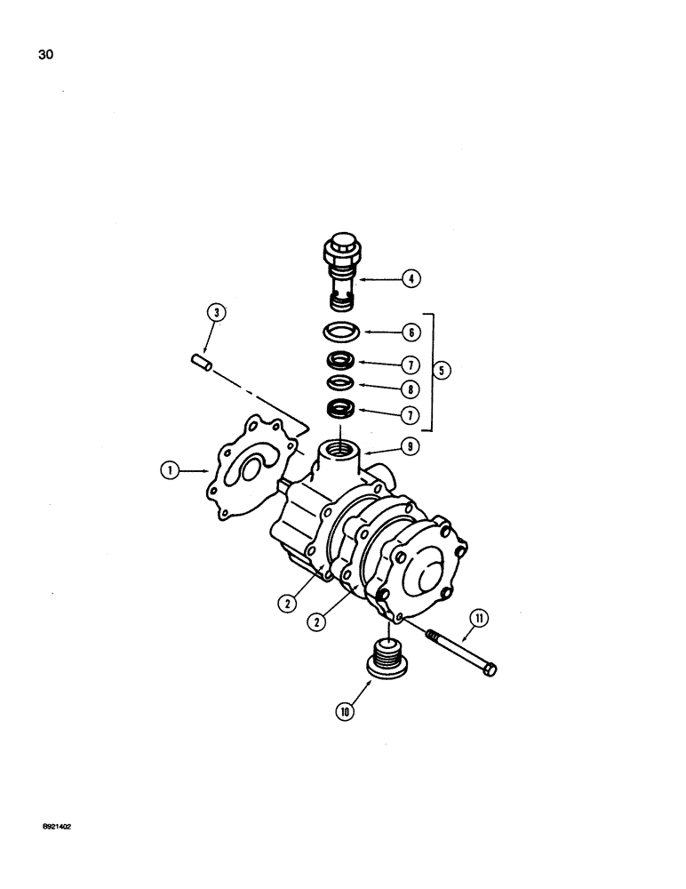 Схема запчастей Case IH 1660 - (030) - HYDROSTATIC PUMP, CHARGE PUMP (29) - HYDROSTATIC DRIVE