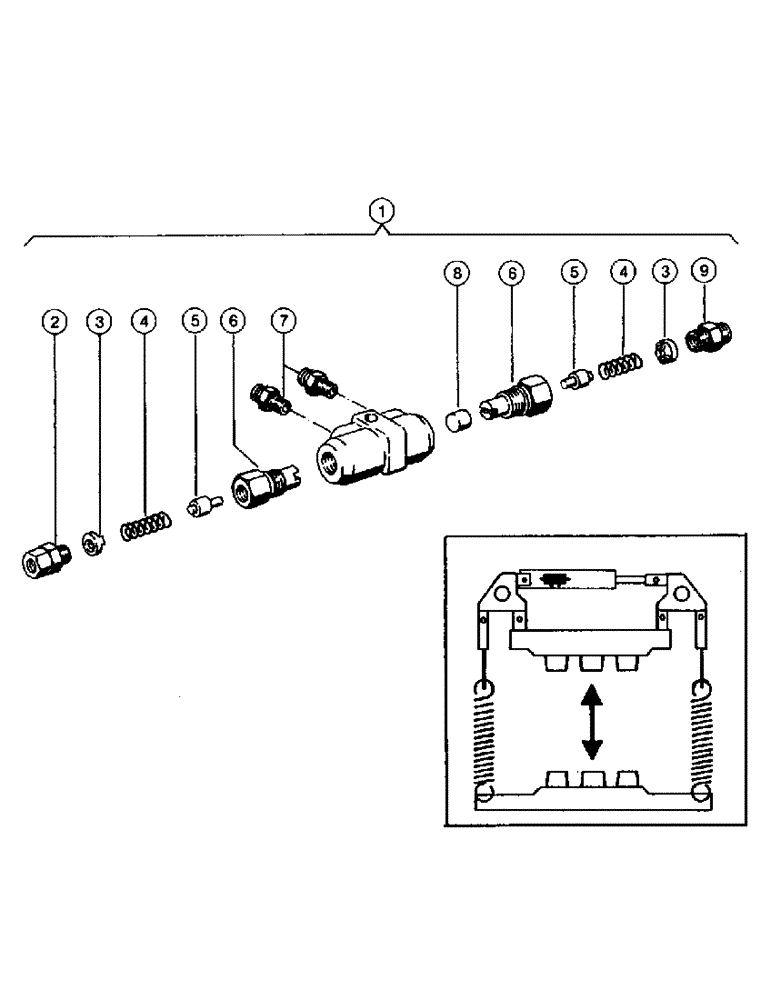 Схема запчастей Case IH 110 - (070) - LOCK-UP VALVE (VAR.9040), HYDRAULIC DENSITY CONTROL (06) - PNEUMATIC/HYDRAULIC/ELECTRIC