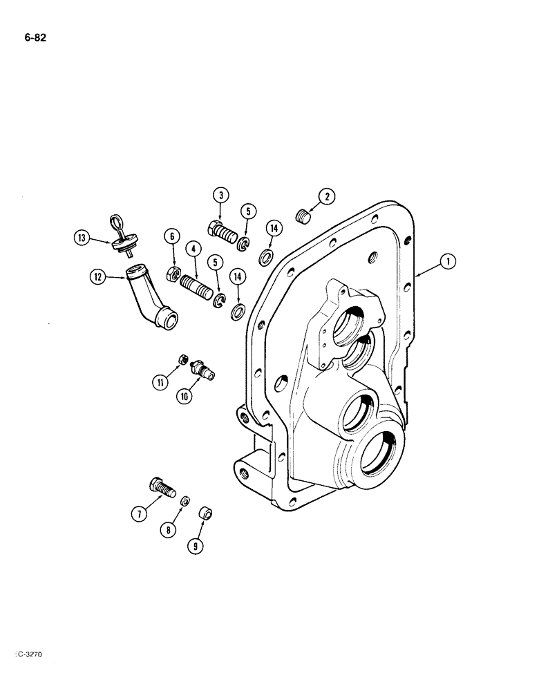 Схема запчастей Case IH 1896 - (6-82) - PTO HOUSING (06) - POWER TRAIN