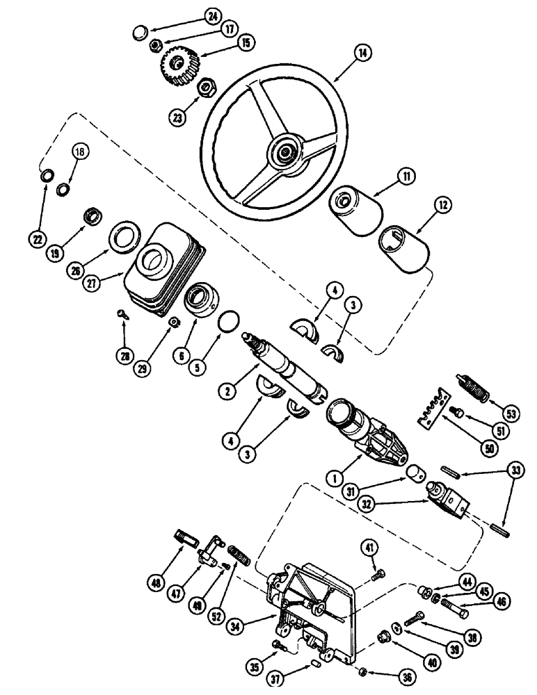 Схема запчастей Case IH 8920 - (5-002) - STEERING WHEEL AND COLUMN (05) - STEERING