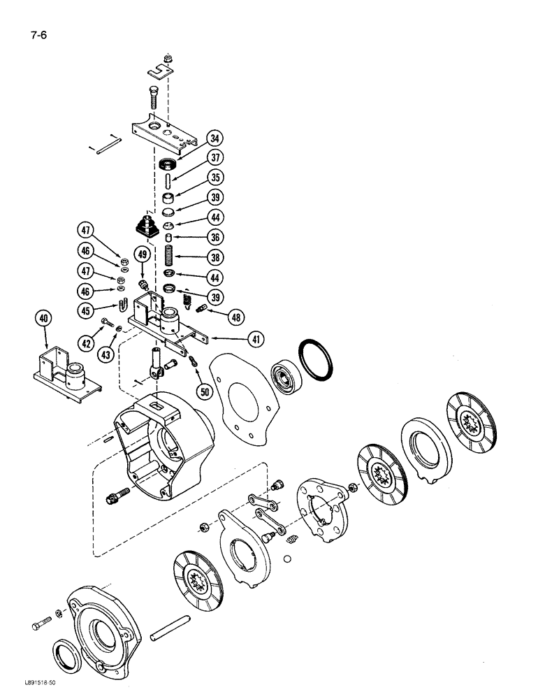 Схема запчастей Case IH 1680 - (7-006) - MASTER BRAKES, PRIOR TO P.I.N. JJC0048625 (CONTD) (5.1) - BRAKES