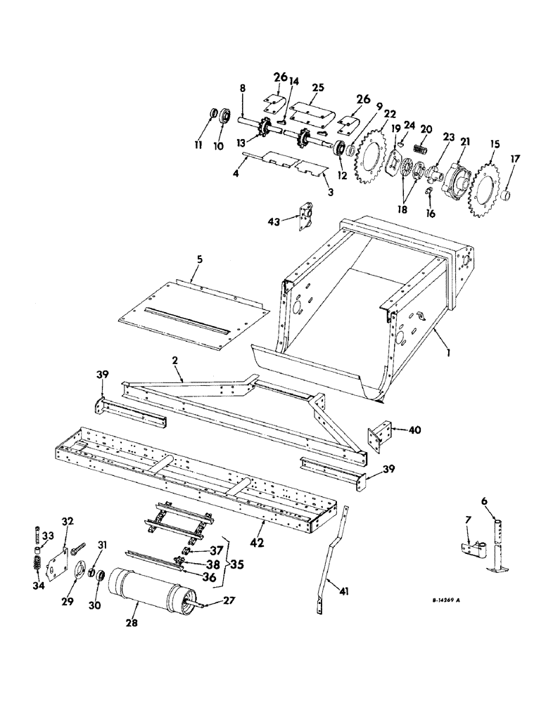 Схема запчастей Case IH 328N - (C-02) - FEEDER FRAME, LIFT, STAND AND FEED CONVEYOR (58) - ATTACHMENTS/HEADERS