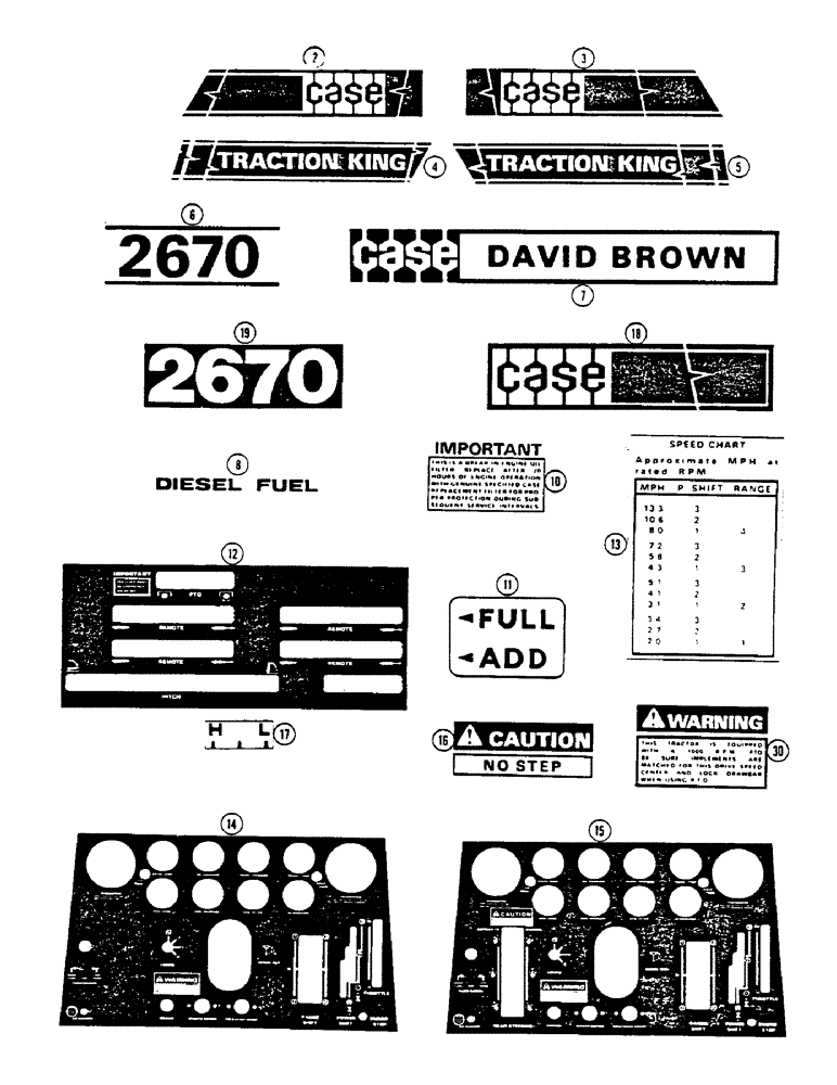 Схема запчастей Case IH 2670 - (446) - DECALS (09) - CHASSIS/ATTACHMENTS