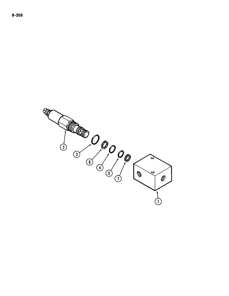 Схема запчастей Case IH 2094 - (8-356) - SEAT HYDRAULICS, PRESSURE REGULATOR VALVE (08) - HYDRAULICS