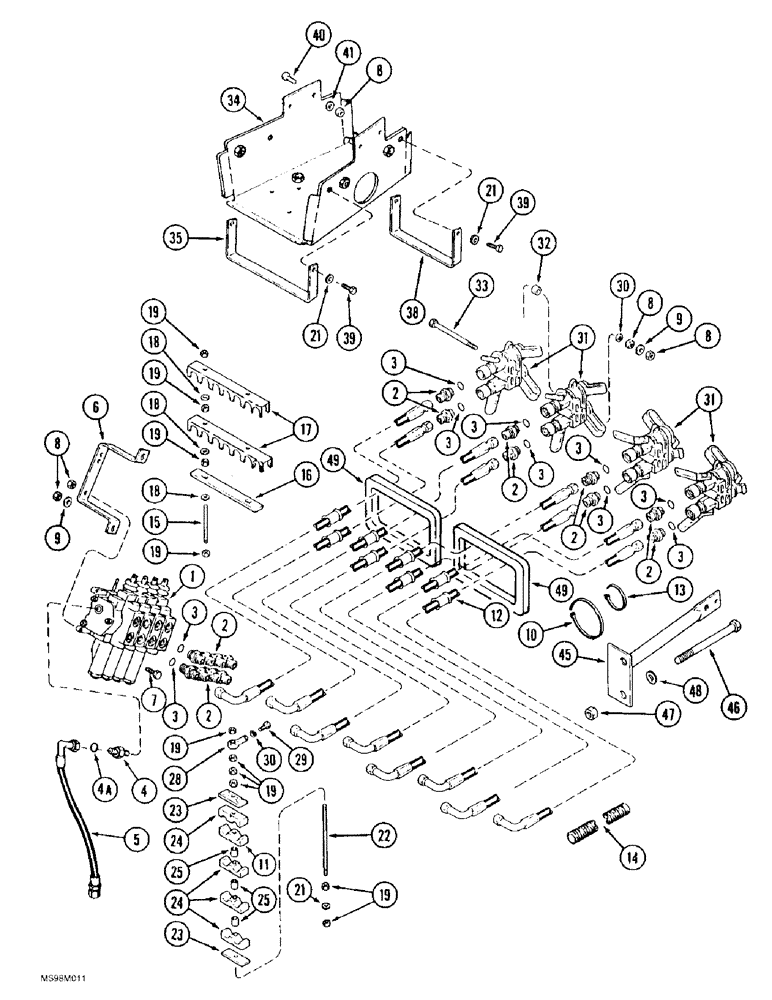 Схема запчастей Case IH 9380 QUADTRAC - (8-008) - HYDRAULIC COUPLER CIRCUIT (08) - HYDRAULICS