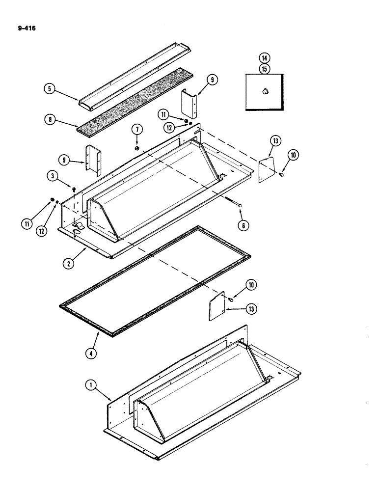 Схема запчастей Case IH 4490 - (9-416) - CAB, PLENUM (09) - CHASSIS/ATTACHMENTS