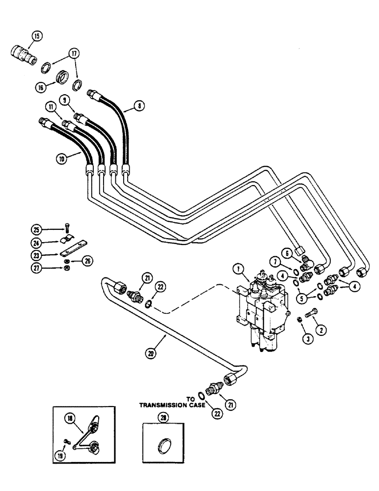 Схема запчастей Case IH 2390 - (8-272) - REMOTE TUBES AND COUPLINGS (08) - HYDRAULICS