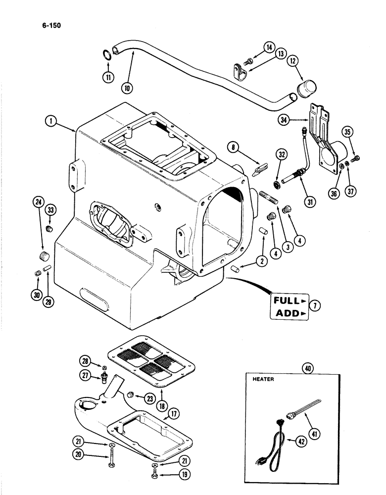 Схема запчастей Case IH 4894 - (6-150) - TRANSMISSION HOUSING (06) - POWER TRAIN