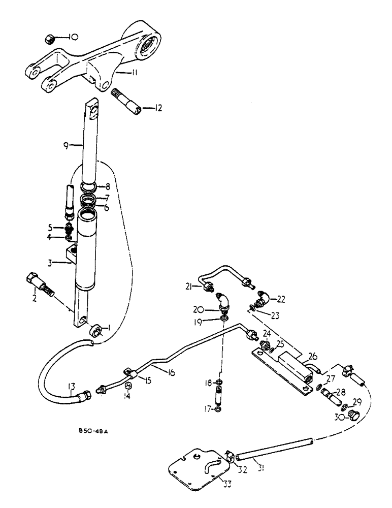 Схема запчастей Case IH 685 - (10-059) - ASSISTOR RAM AND PIPES (07) - HYDRAULICS