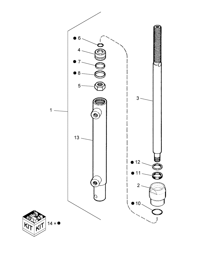 Схема запчастей Case IH 2020 - (20.07B[2]) - REEL LIFT MASTER CYLINDER, CBJ020205 TO CBJ021300 (35) - HYDRAULIC SYSTEMS