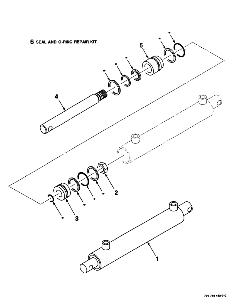 Схема запчастей Case IH RS451 - (8-22) - HYDRAULIC CYLINDER ASSEMBLY, THREADER, 700718182 HYDRAULIC CYLINDER COMPLETE (07) - HYDRAULICS