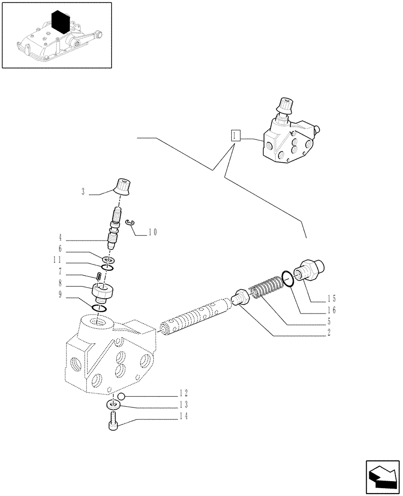 Схема запчастей Case IH JX1095N - (1.82.7/02F) - FLOW-RATE REGULATOR - BREAKDOWN - D5484 (07) - HYDRAULIC SYSTEM