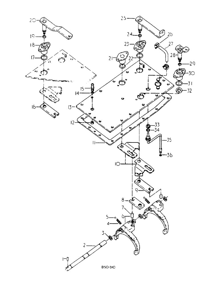 Схема запчастей Case IH 785 - (07-067) - GEAR SHIFT MECHANISM, SPEED TRANSMISSION, 785 SLOW AND FAST SPEED (04) - Drive Train