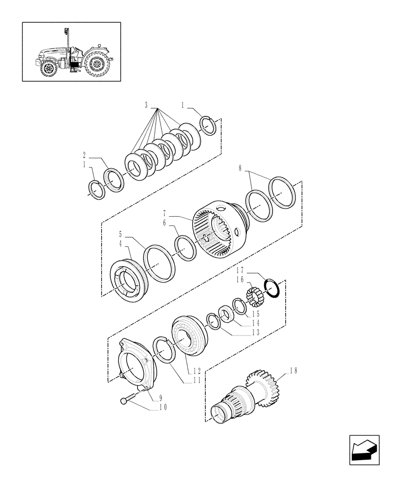 Схема запчастей Case IH JX1095N - (1.28.7/02[04]) - (VAR.297) HI-LO NA - HYDRAULIC CONTROL OF GEARBOX, DRIVE GEAR SHAFT (03) - TRANSMISSION