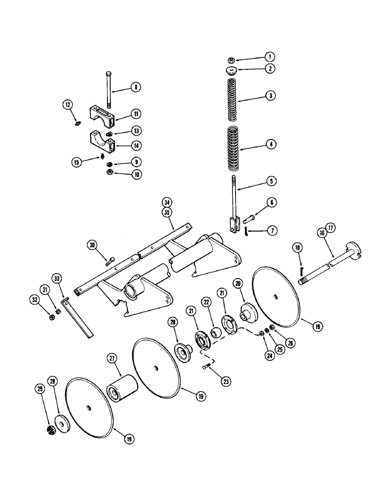 Схема запчастей Case IH SC7 - (18) - GANG LEFT HAND, 8 AND 10 BLADE 