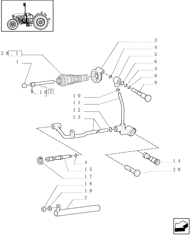 Схема запчастей Case IH JX1075N - (1.28.8[02]) - GEAR LUBRICATION SYSTEM (03) - TRANSMISSION