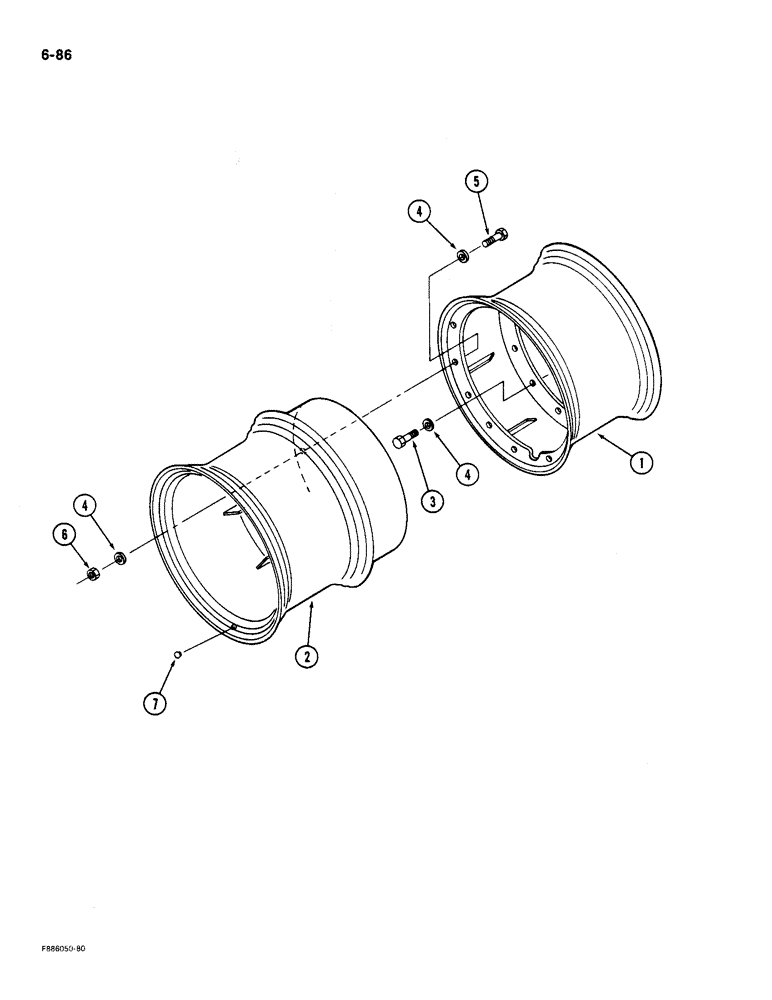 Схема запчастей Case IH 9180 - (6-86) - WHEELS HUB BOLTED DUALS (06) - POWER TRAIN