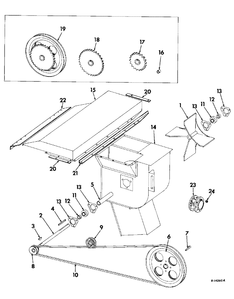 Схема запчастей Case IH 503 - (279) - FEEDER DUST FAN (88) - ACCESSORIES