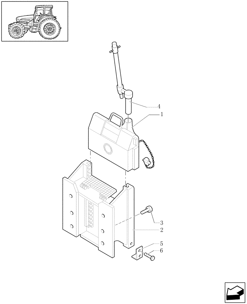 Схема запчастей Case IH JX1070U - (1.89.3/06) - (VAR.897) TOW HOOK AND SUPPORT (SAUERMANN) (09) - IMPLEMENT LIFT