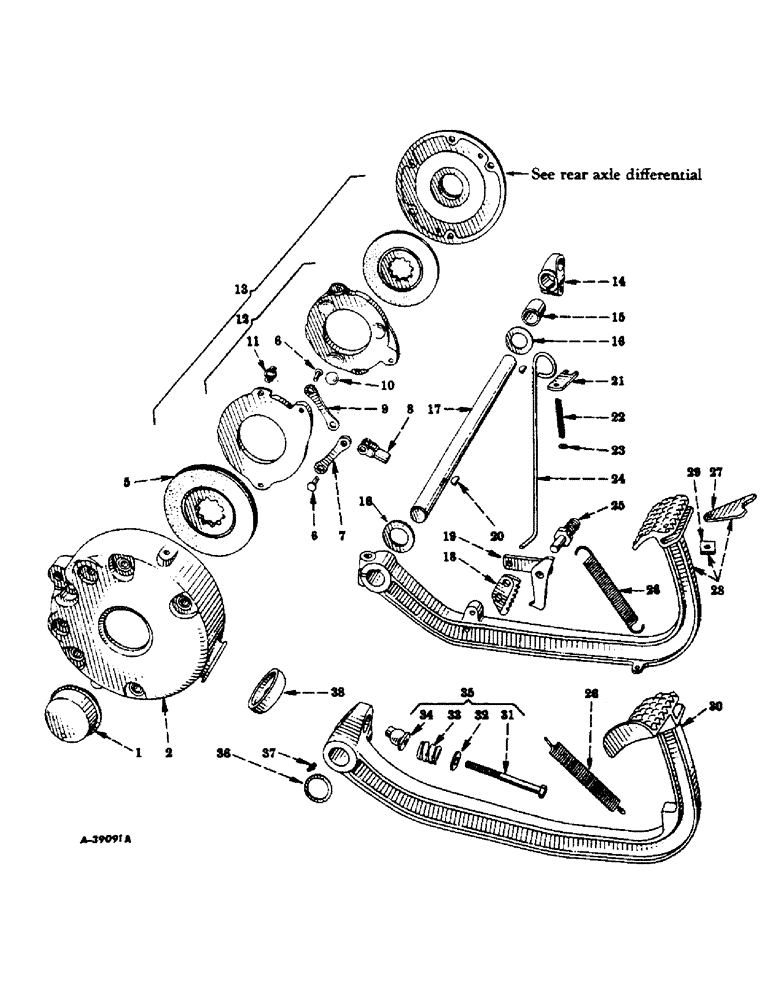 Схема запчастей Case IH 350 - (259) - CHASSIS, BRAKES, BRAKE LOCK AND CONNECTIONS (12) - CHASSIS