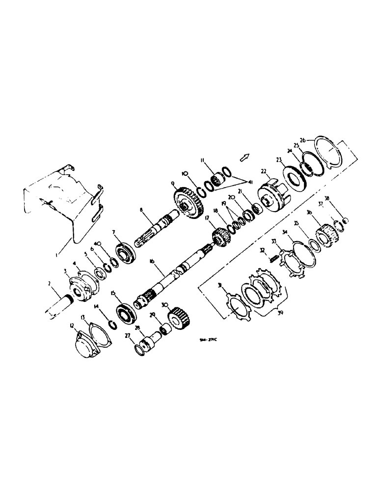 Схема запчастей Case IH 278 - (07-047) - INDEPENDANT POWER TAKE-OFF, SINGLE SPEED, UPPER OUTPUT SHAFT (04) - Drive Train