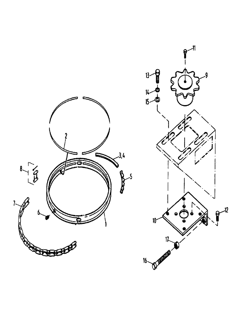 Схема запчастей Case IH 7700 - (A08-04) - SECONDARY EXTRACTOR HOOD HYDRAULIC SLEW Mainframe & Functioning Components