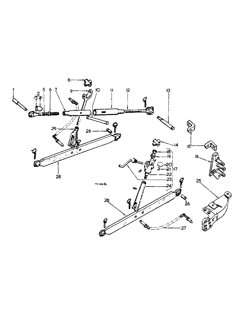 Схема запчастей Case IH 276 - (6-09) - THREE POINT LINKAGE ATTACHMENTS (09) - CHASSIS